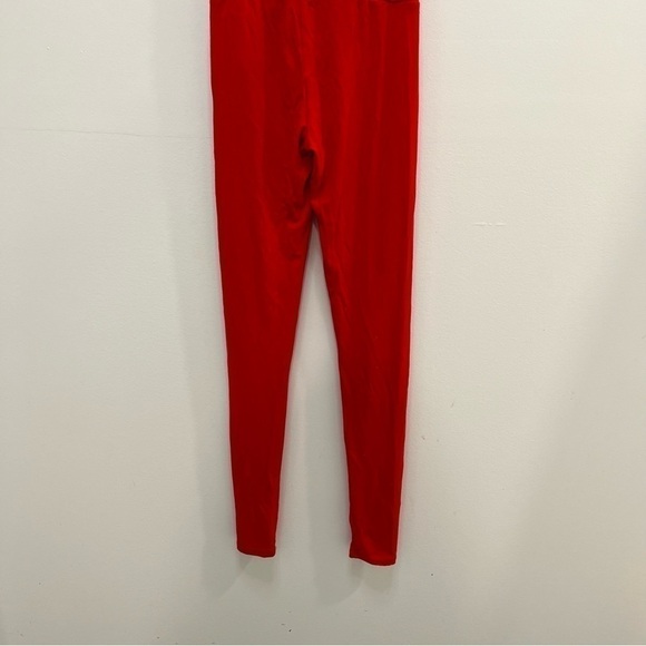 Aerie offline fold over waist band red leggings. Like new. - Picture 6 of 6